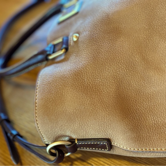 Dooney & Bourke Nubuck suede and leather Chelsea tote bag. Beautiful Fall bag - Picture 2 of 16